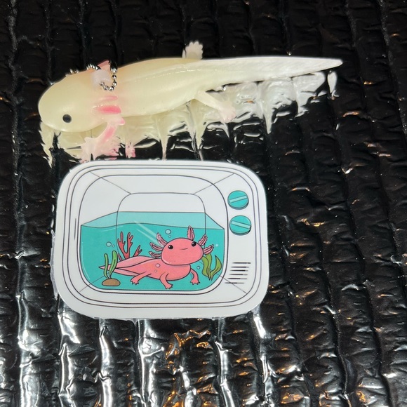 RETROlotl Axolotl Crazy Trending WaterProof Single Decor Accent Sticker - Picture 4 of 5
